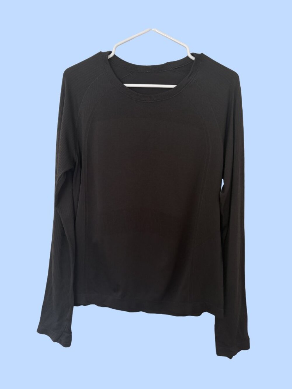 Old Navy Active Fluid Seamless Long Sleeve Fitted Top, Black, Size XL